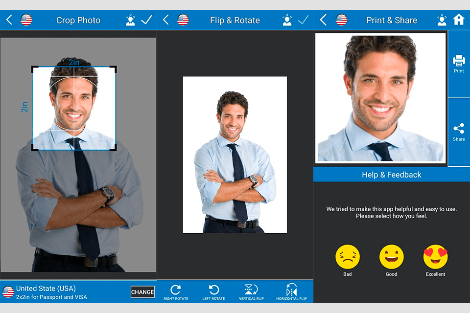 What's the easiest way to get a passport size photo to apply for